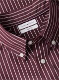 Red Regular Fit Flex Stripe Shirt  Men