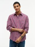 Multi Regular Fit Flex Tartan Poplin Shirt  Men