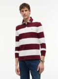 Multi Rugby Stripe Long Sleeve Polo Shirt  Men