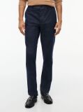 Blue Denton Brushed Marl Straight Chinos  Men
