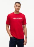 Red Logo Jersey Crew Neck T-Shirt  Men