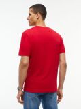 Red Contrast Logo Crew Neck Jersey T-Shirt  Men
