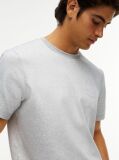 Grey Embossed Logo Interlock Knit T-Shirt  Men