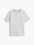 Grey Embossed Logo Interlock Knit T-Shirt  Men