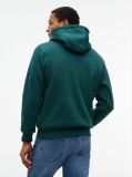 Green Logo Embroidery Fleece Hoody  Men