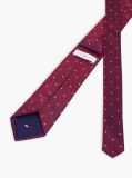 Red New York Label Dot Silk Tie  Men