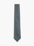 Green New York Label Pattern Silk Tie  Men
