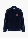 Blue Crest Velour Track Top  Men