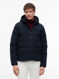 Blue Double-Layer Hooded Puffer Jacket  Men