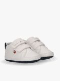 White Hook And Loop Sneakers  Boys