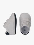 White Hook And Loop Sneakers  Boys