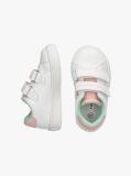 White Hook And Loop Sneakers  Girls