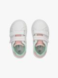 White Hook And Loop Sneakers  Girls