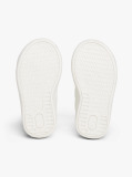 White Glitter Flag Hook And Loop Trainers  Girls