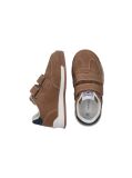 Brown Low Cut Velcro Sneaker  Kids Unisex