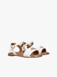 White TH Monogram Plaque Sandals  Girls