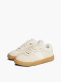Beige Teddy Lined Lace-Up Sneakers  Girls