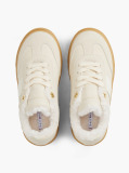 Beige Teddy Lined Lace-Up Sneakers  Girls