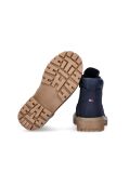 Blue Cleat Debossed Ankle Boots  Kids Unisex