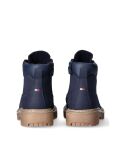 Blue Cleat Debossed Ankle Boots  Kids Unisex