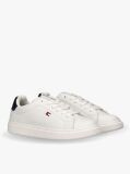White Flag Embroidery Lace-Up Sneakers  Kids Unisex