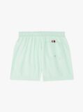 Green Essential Flag Embroidery Mid Length Swim Shorts  Boys