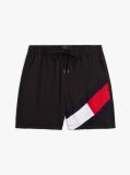 Black Flag Mid Length Drawstring Swim Shorts  Men