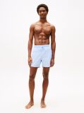 Blue Original Logo Mid Length Swim Shorts  Men