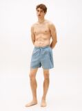 Blue Signature Logo Mid Length Swim Shorts  Men