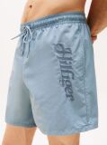 Blue Signature Logo Mid Length Swim Shorts  Men