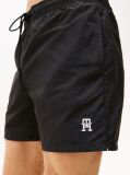 Black TH Monogram Mid Length Swim Trunks  Men