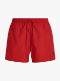 Red TH Monogram Mid Length Swim Trunks  Men