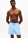 Blue Essential Flag Jacquard Mid Length Swim Shorts  Men