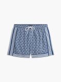 Blue Print Mid Length Swim Shorts  Men