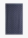 Blue Essential Logo Yarn Dyed Velour Beach Towel  Unisex