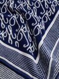 Blue Essential Logo Yarn Dyed Velour Beach Towel  Unisex