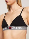 Black Logo Underband Unlined Triangle Bra  Women
