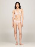 Pink Floral Lace Unlined Plunge Bra  Women