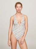 Multi TH Monogram Plunge One-Piece Swimsuit  Women