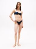 Blue Twist Detail Bandeau Bikini Top  Women
