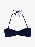 Blue Twist Detail Bandeau Bikini Top  Women