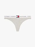 Grey Heritage Waistband Logo Thong  Women