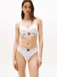 White Heritage Waistband Logo Thong  Women