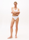 White TH Crest Ribbed Thong  Women