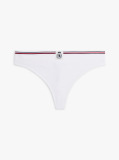 White TH Crest Ribbed Thong  Women