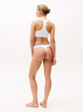 White TH Crest Ribbed Thong  Women