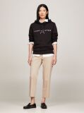 Black Essential Hoodie With Logo  Women