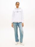 White Essential Hoodie With Logo  Women