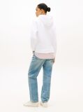White Essential Hoodie With Logo  Women