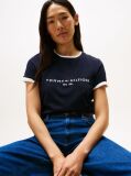 Blue ORGANIC COTTON T-SHIRT AND LOGO  Women